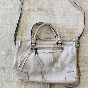 Grey leather Rebecca Minkoff purse